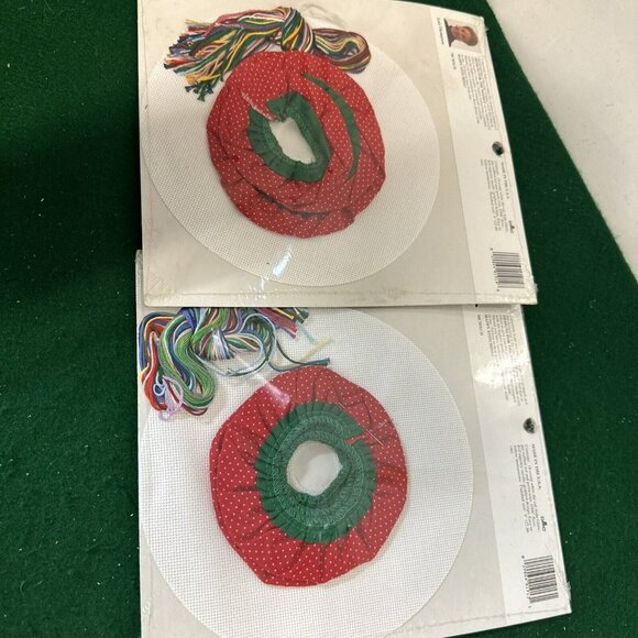 Christmas Tradition Cross Stitch Kit 9 Inch Tree Skirt Train Lot Of 2 - Picture 7 of 8